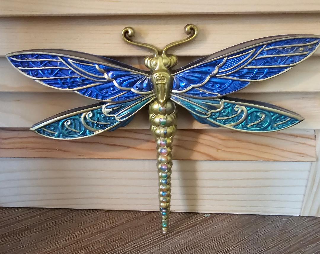 Dragonfly with gold highlights