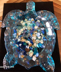 Blue Water Mosaic Turtle Dish