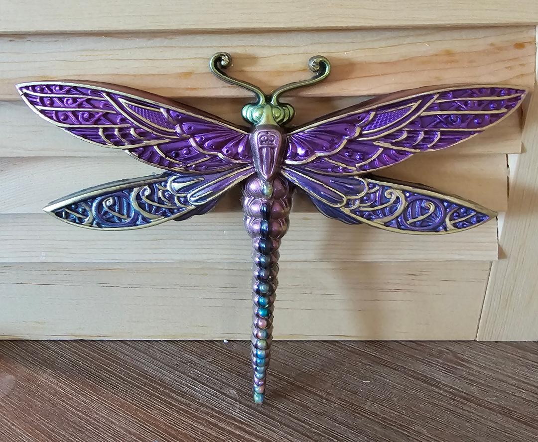 Dragonfly with gold highlights